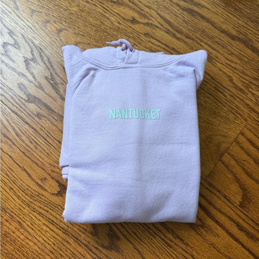 Lilac Hoodie with Nantucket Print